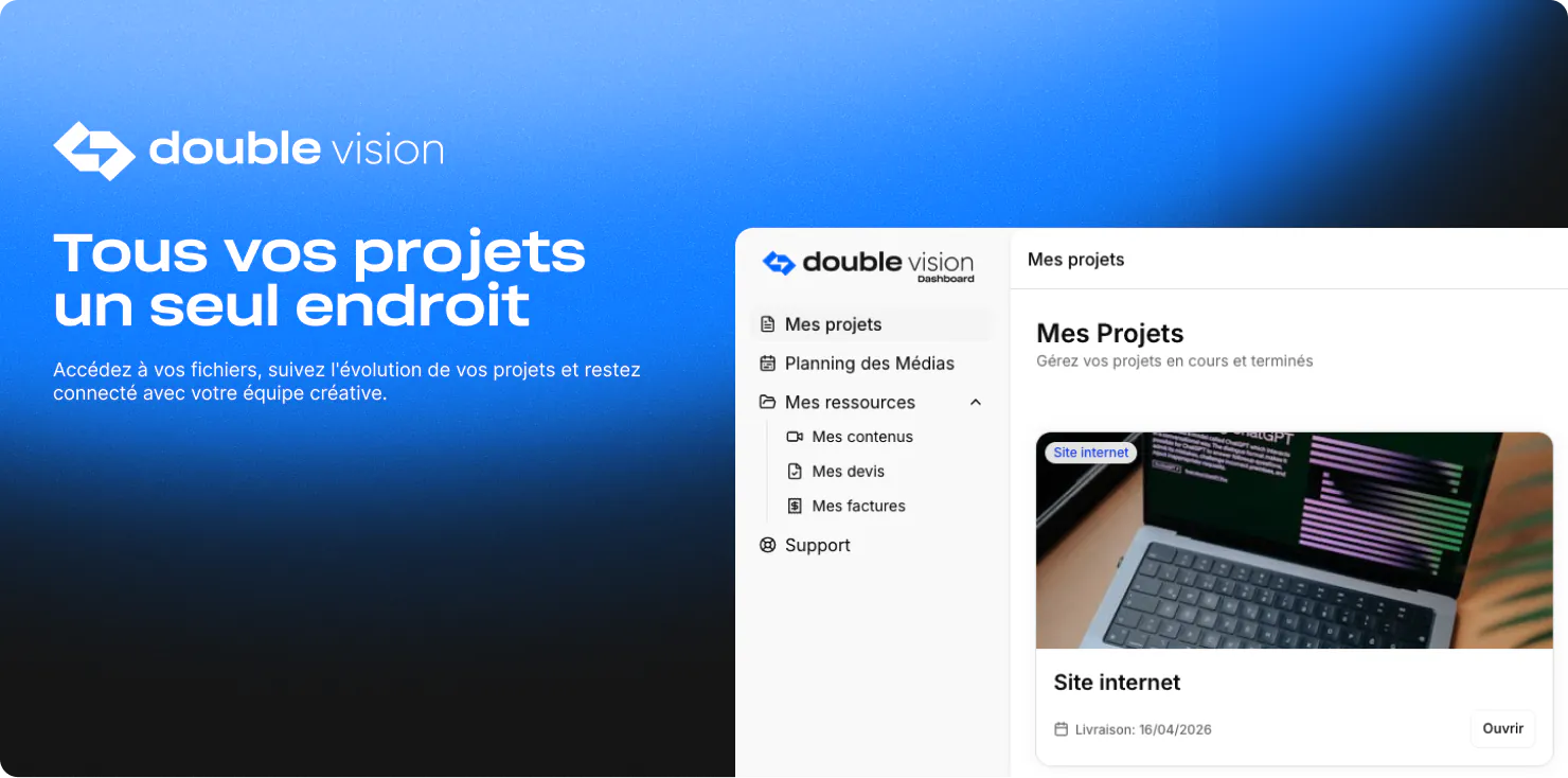 Illustration de l'espace client Double Vision