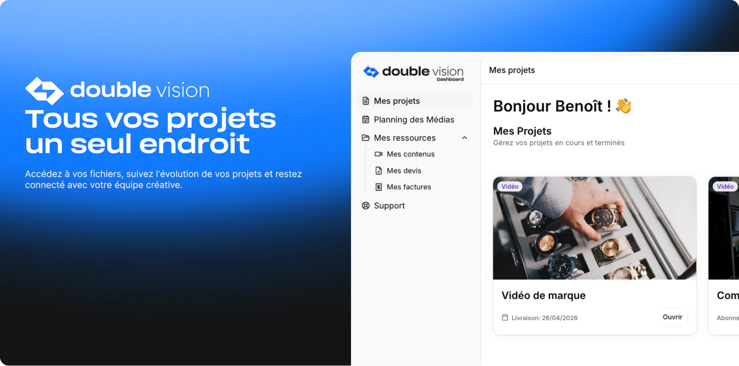 Illustration de l'espace client Double Vision